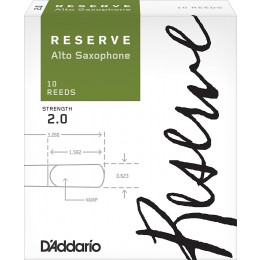 D'Addario WOODWINDS DJR1020 RESERVE ASX- 10 PACK - 2.0 трости для альт саксофона, размер 2, 10 шт