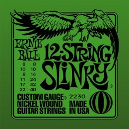 Ernie Ball 2230 Струны для 12-струнной электрогитары Nickel Slinky 12