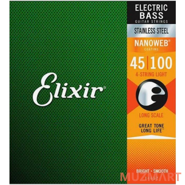 Elixir 14652 NANOWEB Струны для бас-гитары