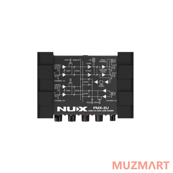 NUX PMX-2U USB I/O Line Mixer Микшер с интерфейсом USB
