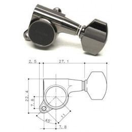 Gotoh SG381-HAPM-07-CK-(L3+R3) Колки для гитары