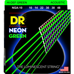 DR NGA-10 HI-DEF NEON Струны для акустической гитары