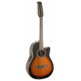 Ovation 2715LTD-VIP Europe Special Folklore Tobacco Sunburst 12-стр. гитара электроакустическая с кейсом