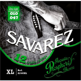Savarez A240XL Acoustic Phosphor Bronze Струны для 12-струнной акустической гитары