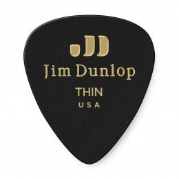 Dunlop 483P03TH Celluloid Black Thin 12Pack Медиаторы, 12 шт