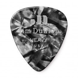Dunlop 483P02HV Celluloid Black Pearloid Heavy 12Pack Медиаторы, 12 шт