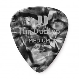 Dunlop 483P02MD Celluloid Black Pearloid Medium 12Pack Медиаторы, 12 шт