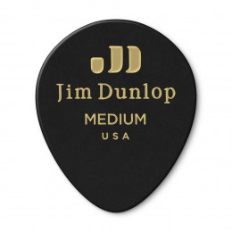 Dunlop 485P03MD Celluloid Black Teardrop Medium 12Pack Медиаторы, 12 шт