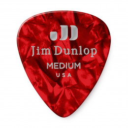 Dunlop 483P09MD Celluloid Red Pearloid Medium 12Pack Медиаторы, 12 шт