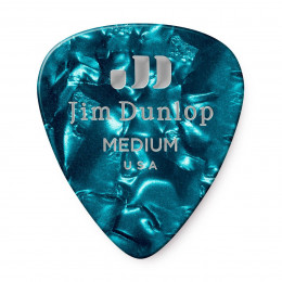 Dunlop 483P11MD Celluloid Turquoise Pearloid Medium 12Pack Медиаторы, 12 шт