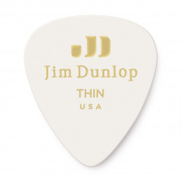 Dunlop 483P01TH Celluloid White Thin 12Pack Медиаторы