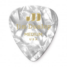 Dunlop 483P04MD Celluloid White Pearloid Medium 12Pack Медиаторы, 12 шт