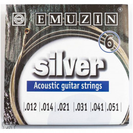 Emuzin 6А204 SILVER Струны для акустической гитары