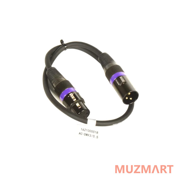 American DJ AC-DMX3/0,5 3 p. XLRm/3 p. XLRf 0,5m DMX Кабель