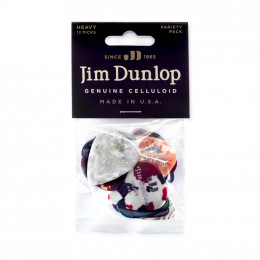 Dunlop PVP107 Набор медиаторов CELLULOID PICK HEAVY VARIETY PACK 12шт, толстые