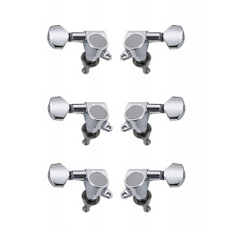 Metallor J-07-CR-3+3 Колки для гитары 3+3, хром