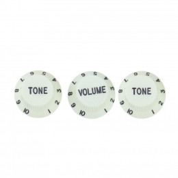 Musiclily MX1563MG-2MX1564MG Комплект ручек потенциометров (2+1), Strat Style, мятно-зеленые