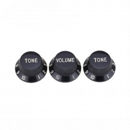 Musiclily MX1563BK-2MX1564BK Комплект ручек потенциометров (2+1), Strat Style, черные