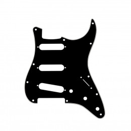 Musiclily MX0112 Защитная накладка электрогитары Fender Stratocaster, 3 слоя, черная