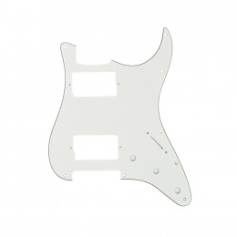 Musiclily MX1379AW Защитная накладка электрогитары Fender Stratocaster HH, 3 слоя, белая