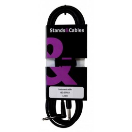 Stands&Cables GC-076-3 Кабель инструментальный Jack-Jack угловой, 3м