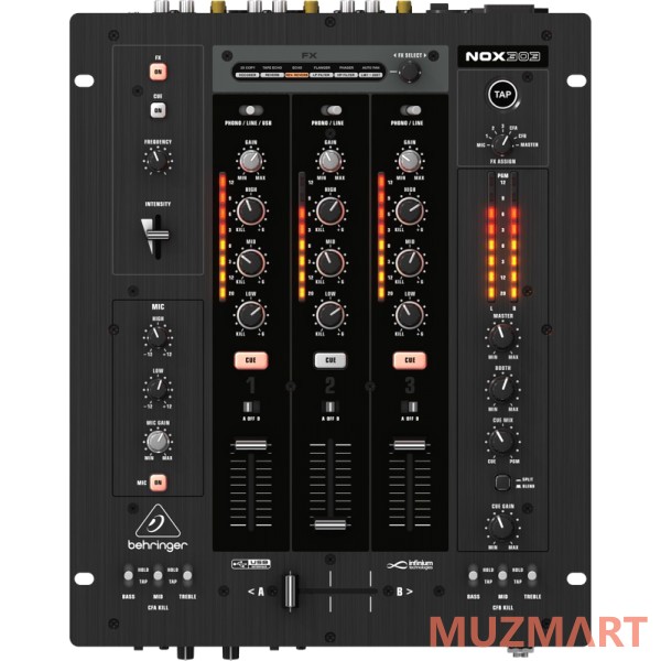 Behringer NOX303 DJ-микшер со встроенным USB интерфейсом