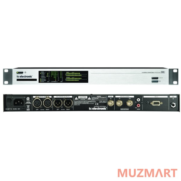 TC Electronic DB-2 Вещательный процессор корректировки громкости моно или стерео аудиосигнала по ITU-R BS.1770.5-полосная оптимизация уровня, регулировка ширины с