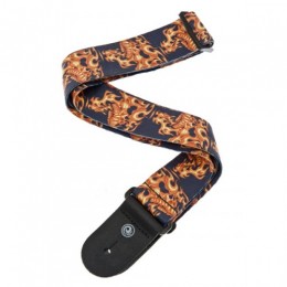 Planet Waves 50LT01 Flaming Skulls Гитарный ремень