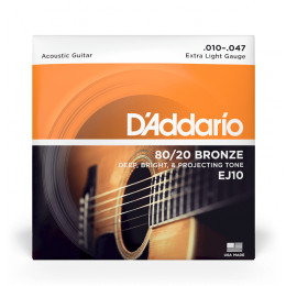 D'Addario EJ10 Extra Light Струны для акустической гитары