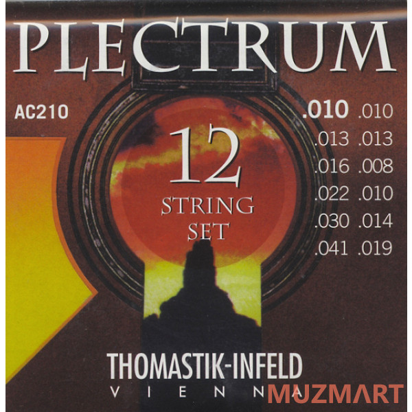 Thomastik Plectrum AC210 струны для двенадцатиструнной гитары 10-41, бронза