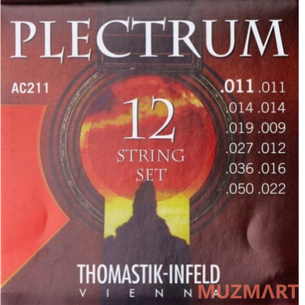 Thomastik Plectrum AC211 струны для двенадцатиструнной гитары 11-50, бронза
