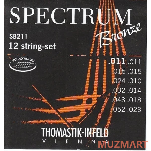 Thomastik Spectrum SB211T струны для двенадцатиструнной гитары 11-52, бронза