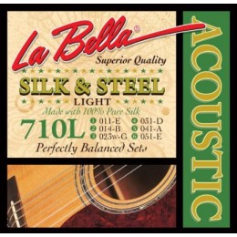 La Bella 710L Струны для акустической гитары, серия Silk & Steel